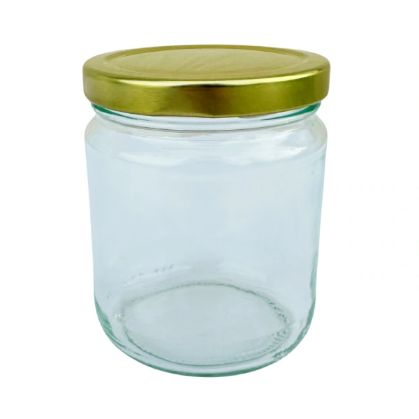 Glasburk 500 g – med guldfärgat lock
