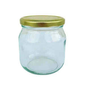 Glasburk 700 g – med guldfärgat lock