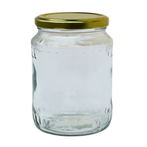 Glasburk 950 g – med guldfärgat lock