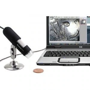 Digital mikroskopkamera med USB-anslutning, LED-ljus och 10–200x zoom för inseminering inom biodling.