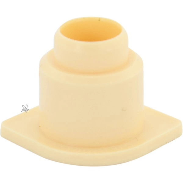 Beige plastcellkoppshållare till NC-systemet för montering av cellkoppar på odlingsramar.