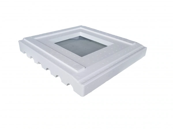 Låg nätbotten i cellplast för LN-kupor med ventilationsnät.