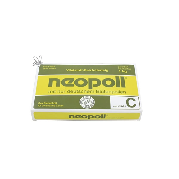 Paket med Neopoll foderdeg innehållande tyskt blomsterpollen, 1 kg för biodling