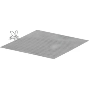 Bottenplatta i aluminium med små ventilationshål, 330×330 mm – för montering i bikupans botten.