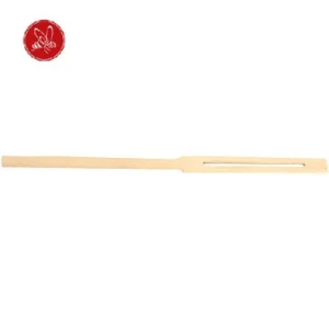 Honungsrörare i bokträ, 1 meter lång, med ergonomiskt skaft och slits i rörelsen.